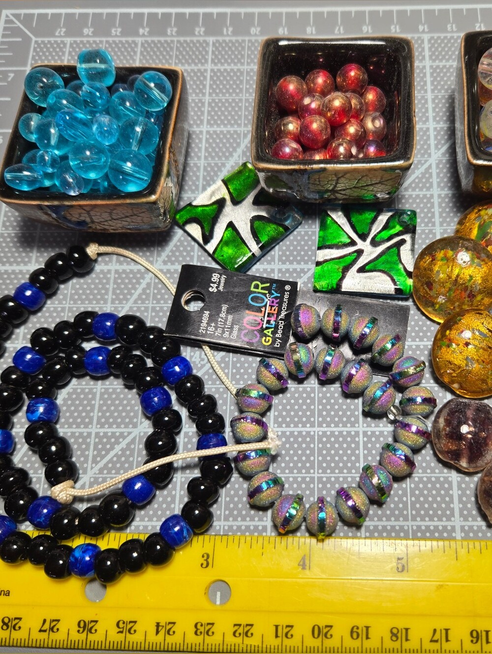 Bundled Lot Glass Pendant Beads Mixed Lot Destash Top drilled Nice Assortment